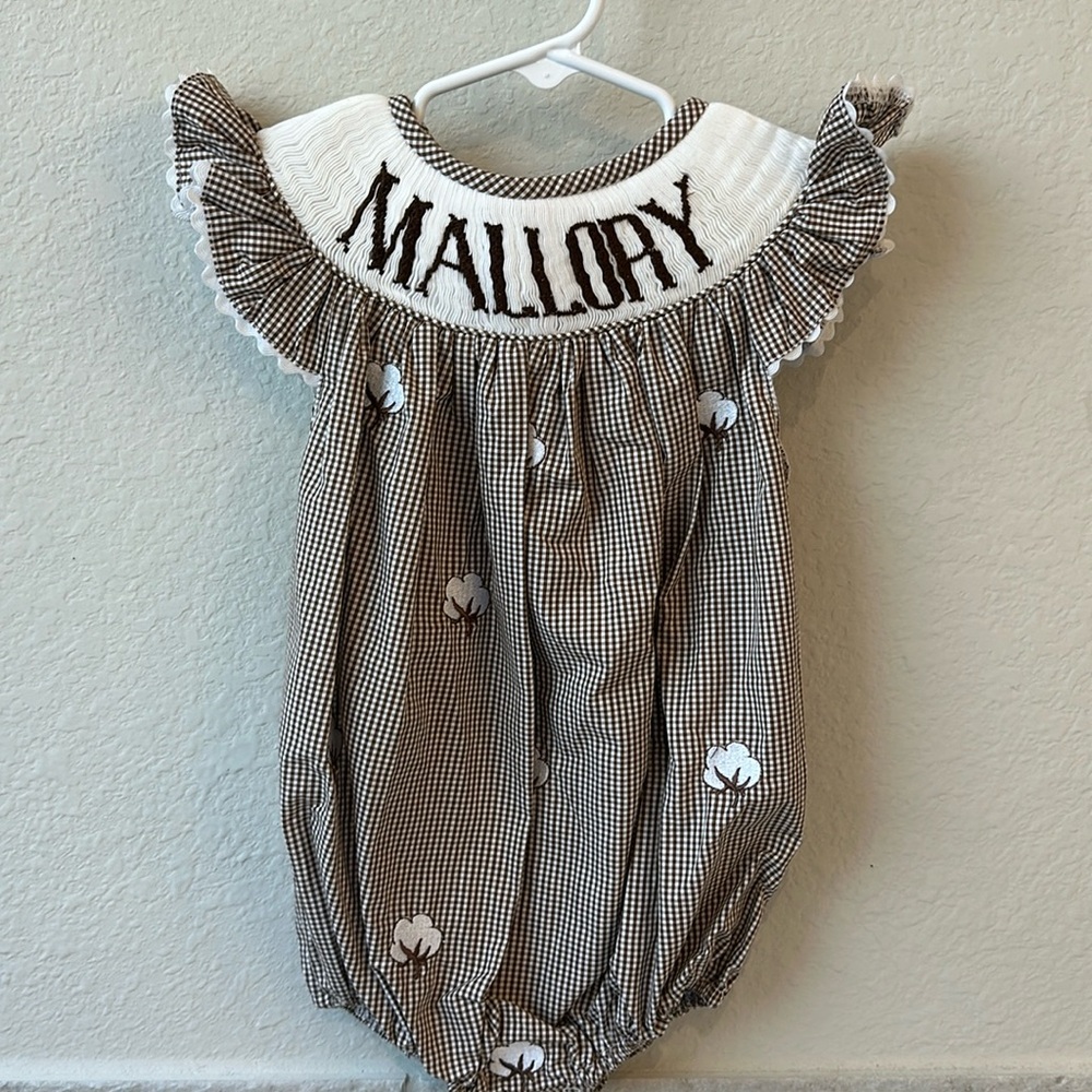 Smocked 18 month “Mallory” romper!